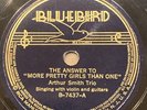 Arthur Smith - Delmores 78 rpm BLUEBIRD 7437 More Pretty Girl Than One BLUEGRASS