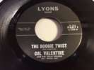 CAL VALENTINE-LYONS 108-THE BOOGIE TWIST/PART 2-TEXAS BLUES GUITAR 45 1962