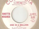 RHETTA HUGHES One In A Million COLUMBIA PROMO NORTHERN SOUL USA 45
