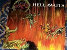 HELL AWAITS / SLAYER 1985 METAL BLADE LP MX 8020 White Label