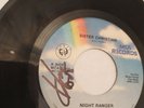 Night Ranger Jeff Watson   signed 45 Record Sister Christian