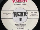 Excellent TN Country Bopper 45 DAVE BAKER Posted Property / Thank VARSITY hear