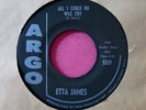 ETTA JAMES - All I Could Do Was Cry - Near Mint 45 rpm - Argo 5359 - black label