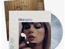 TAYLOR SWIFT MIDNIGHT MOONSTONE BLUE MARBLED VINYL + HAND SIGNED AUTOGRAPH PHOTO