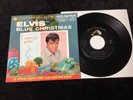 ELVIS PRESLEY 45 447-0720 BLUE CHRISTMAS/WOODEN HEART ORIGINAL DOT NM HIGH GRADE
