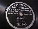 Harry Talley on Columbia 895 - 7-Inch single-sided 78RPM (Rosalie)