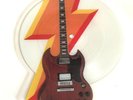 RARE AC/DC WHO MADE WHO GUNS FOR HIRE UK SHAPED 7