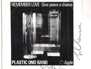 John Lennon/Yoko Ono signed Apple Give Peace A Chance 45rpm picture sleeve