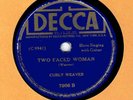 CURLEY WEAVER W/ BLIND WILLIE MCTELL ON DECCA 7906