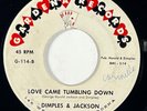 DIMPLES & JACKSON Love Came Tumbling Down Gardena Popcorn R&B Mod VG+ 45 HEAR