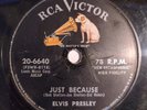 Wild Kick@ss Rockabilly 78 ELVIS PRESLEY Just Because / Blue Moon RCA MP3 hear