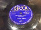 JOHNNY TEMPLE-DECCA 7547-BIG LEG WOMAN/BETWEEN MIDNIGHT AND DAWN-PREWAR BLUES 78