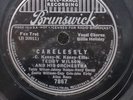 78 RPM Carelessly How Could You Billie Holiday Teddy Wilson Brunswick 7867 A14