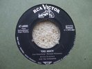 Elvis Presley - Too Much / Playing Keeps -USA / Germany Military Issue - 47-6800