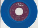 THE BEATLES While my Guitar gently weeps & Blackbird BLUE VINYL RECORD 45 7