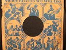 1920's VICTOR RACE RECORD SLEEVE BLUE DESIGN 78RPM