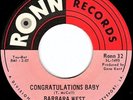 Northern Soul - Barbara West - Congratulations baby - original US Ronn