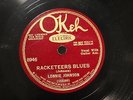 BLUES LONNIE JOHNSON Racketeers Blues / I'm Nuts About That Gal OKEH 8946 EE+