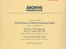 WORKS OF BACH / SUITES FOR SOLO VIOLINCELLO / ARCHIVE  ST33 / red stereo / clean