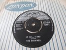 THE SHOWMEN..I WILL STAND..NEAR MINT RARE UK IST ISSUE LONDON No 45-HLP 9481