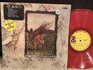 Rare Led Zeppelin IV RED PINK COLOR Vinyl LP Album w/Title Song Stickers Marble