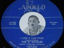 Doo wop 45 THE 5 ROYALES Cry Some More / I Like It Like That Apollo FIVE