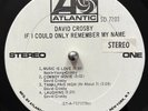 Folk Rock David Crosby If I Could Only Remember My Name 1971 White Label Promo
