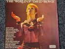 David Bowie   The World Of David Bowie UK  white label  demo  LP  Excellent