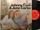 Johnny Cash & June Carter Lp Carryin’ On With On Columbia - Vg+ To Vg++ / Vg++ (