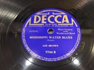 LEE BROWN-DECCA 7744-MISSISSIPPI WATER BLUES/PERLINA BLUES-PREWAR BLUES 78