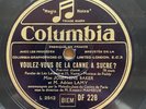 78 RPM - JOSEPHINE BAKER - Voulez vous de la canne à sucre?- COLUMBIA DF 228