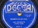 PREWAR CAJUN 78 rpm record LEO SOILEAU'S FOUR ACES Birmingham Jail 1935