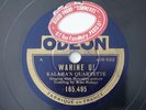 Hawaii Kalama's Quartet Mike Hanapi Wahine Ui French 78RPM Odeon 165.495