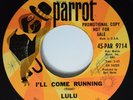 Mod Freakbeat 45 LULU I'll Come Running PARROT VG+ PROMO Jimmy Page HEAR