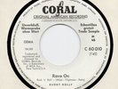 BUDDY HOLLY Rave On / Peggy Sue - Weissmuster Single PROMO Top-Erhaltung