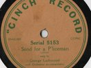 GEORGE LASHWOOD - BILLY WILLIAMS MUSIC HALL 78 - SEND FOR A P'LICEMAN - EX+ COND