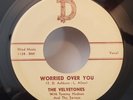 Velvetones  WORRIED OVER YOU / SPACE MEN  (DOO WOP 45) #1072 PLAYS VG++ NO NOISE