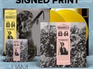 SIGNED (by hand) LIAM GALLAGHER KNEBWORTH 22 Print & Sun Yellow Double Vinyl