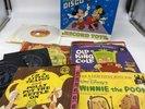 Vintage Mickey Mouse Disco Record Tote W/ Records