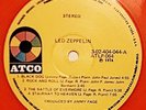 LED ZEPPELIN IV Brazil  1974 Orange Vinyl ATCO ATLP-064 rare Lp
