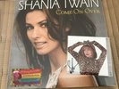 Shania Twain  - Signed Print + Come On Over (Double Blue Vinyl LP ) In Hand