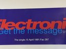 ELECTRONIC GET THE MESSAGE PROMOTIONAL POSTER 1991 FACTORY RECORDS