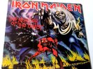 IRON MAIDEN THE NUMBER OF THE BEAST REISSUE GREY SPLATTERED VINYL BOOKLET