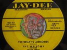 HEAR Mellows 45 Yesterday's Memories / Lovable Lily JAY-DEE doo wop R&B