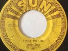Johnny Cash SUN Label - “I Walk The Line” LABEL ERROR- It Plays “There You Go”