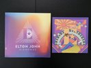 Elton John SIGNED Diamonds 10x10 Lithograph + Pyramid Vinyl LP Glastonbury