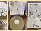 SLOWDIVE EVERYTHING IS ALIVE LP SIGNED AUTOGRPAHED ART CARD UK GOLD VINYL