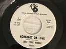 Soul disco R&B 45 RPM record : little Stevie wonder – Contract On Love Promo