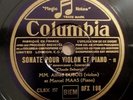 SET 2x78rpm A. DUBOIS M. MASS SONATE DEBUSSY COLUMBIA DFX 198/99 HARD TO FIND