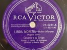 Canario Y Su Grupo Linda Morena Las Madreselvas RCA Victor Latin 78 RPM E+ HEAR